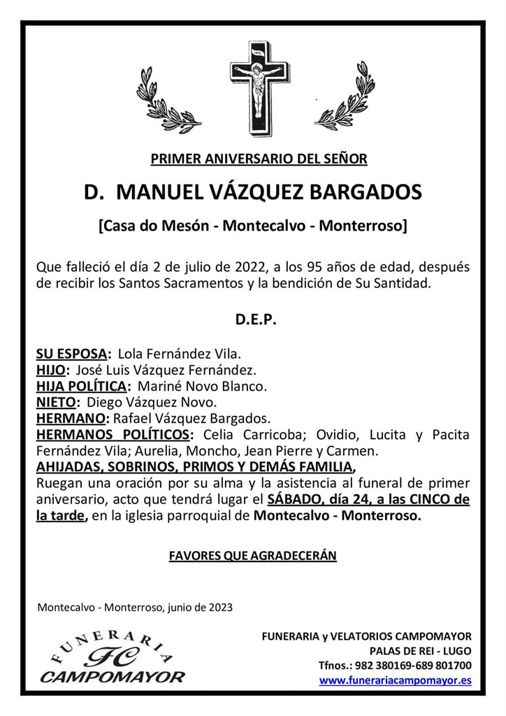 MANUEL VÁZQUEZ BARGADOS