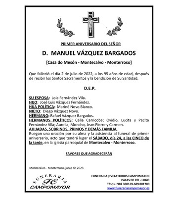 MANUEL VÁZQUEZ BARGADOS
