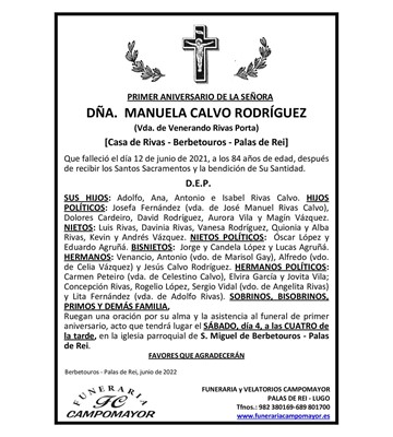 MANUELA CALVO RODRÍGUEZ