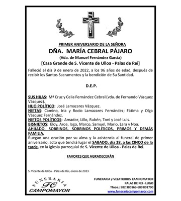 MARÍA CEBRAL PÁJARO