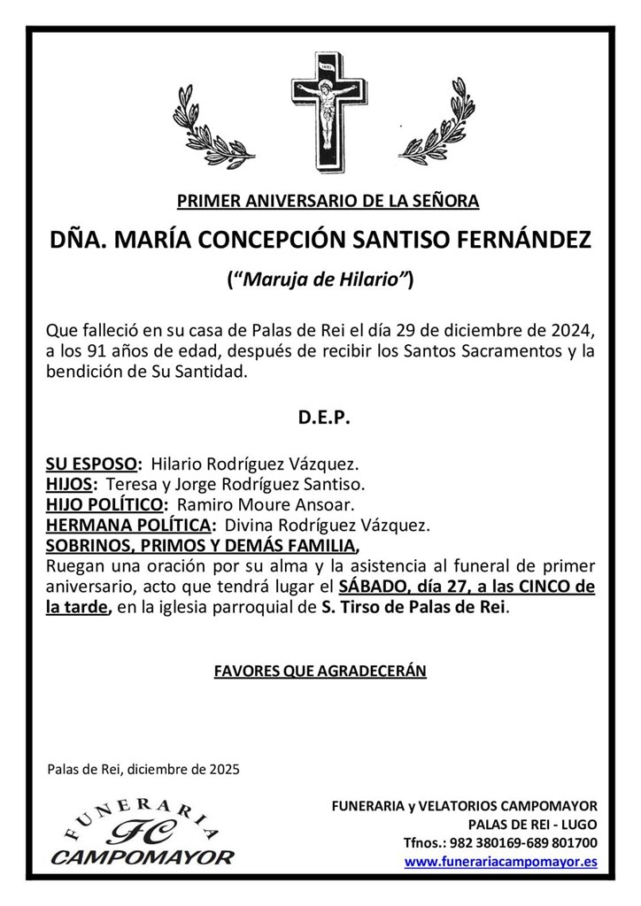 MARÍA CONCEPCIÓN SANTISO FERNÁNDEZ