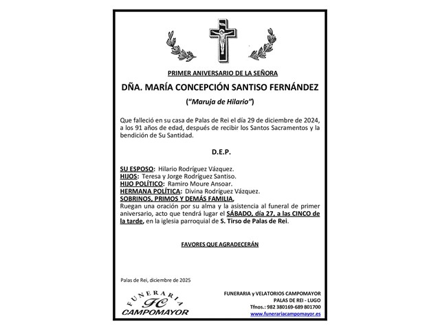 MARÍA CONCEPCIÓN SANTISO FERNÁNDEZ
