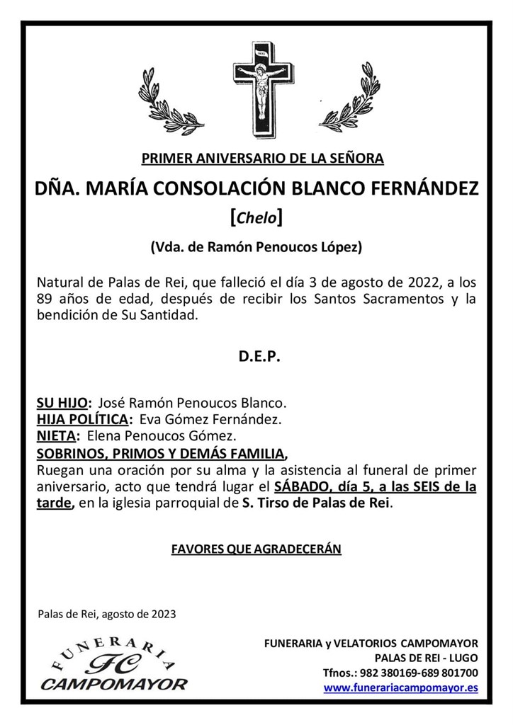 MARÍA CONSOLACIÓN BLANCO FERNÁNDEZ