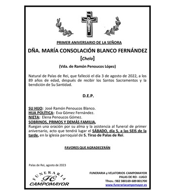 MARÍA CONSOLACIÓN BLANCO FERNÁNDEZ