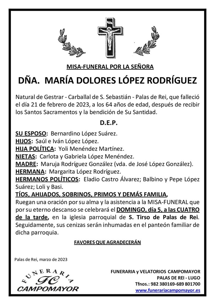 MARÍA DOLORES LÓPEZ RODRÍGUEZ