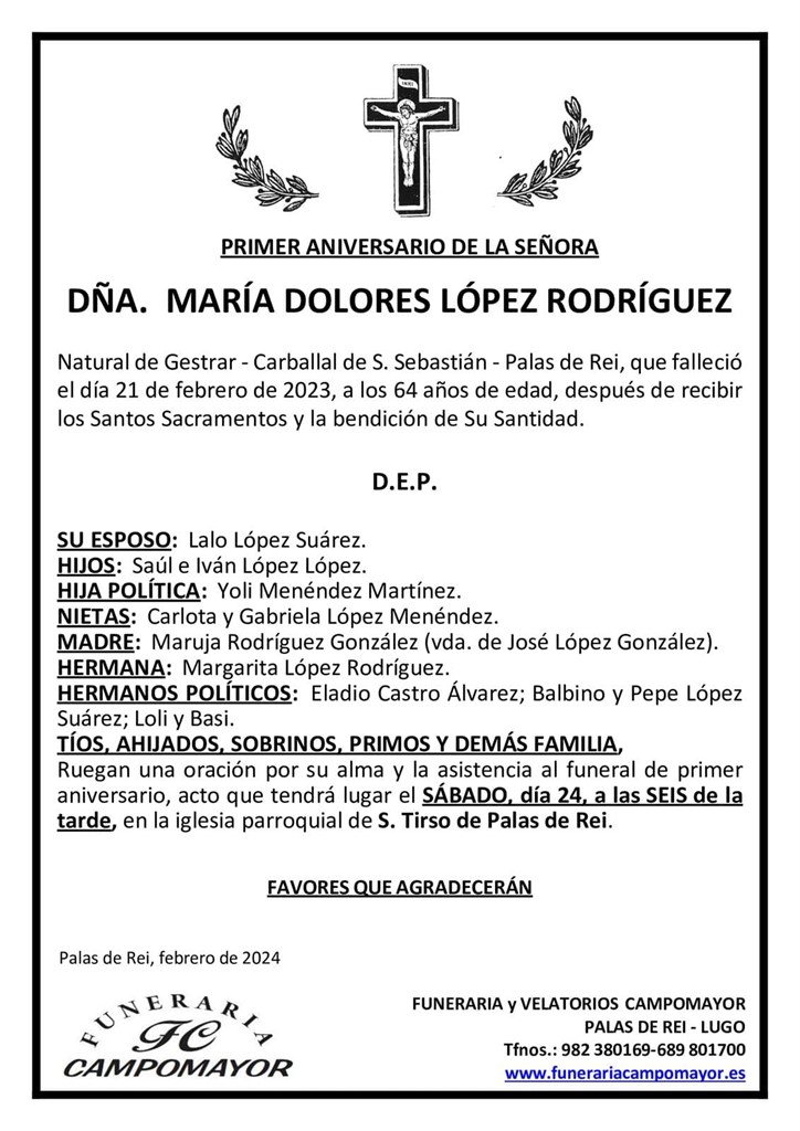 MARÍA DOLORES LÓPEZ RODRÍGUEZ