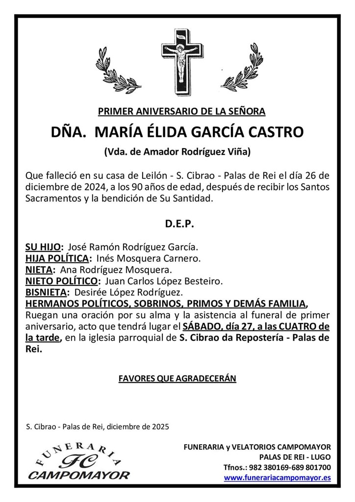 MARÍA ÉLIDA GARCÍA CASTRO