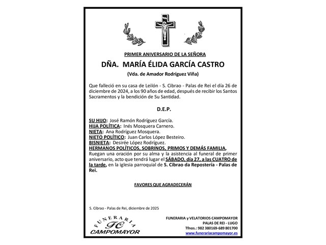 MARÍA ÉLIDA GARCÍA CASTRO