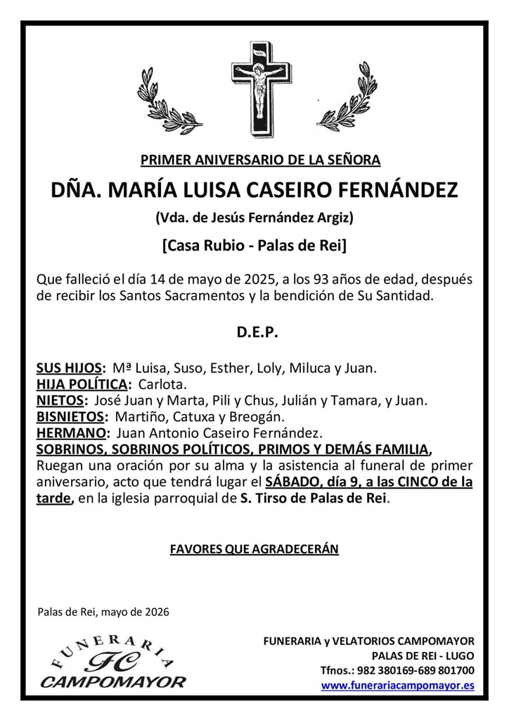 MARÍA LUISA CASEIRO FERNÁNDEZ