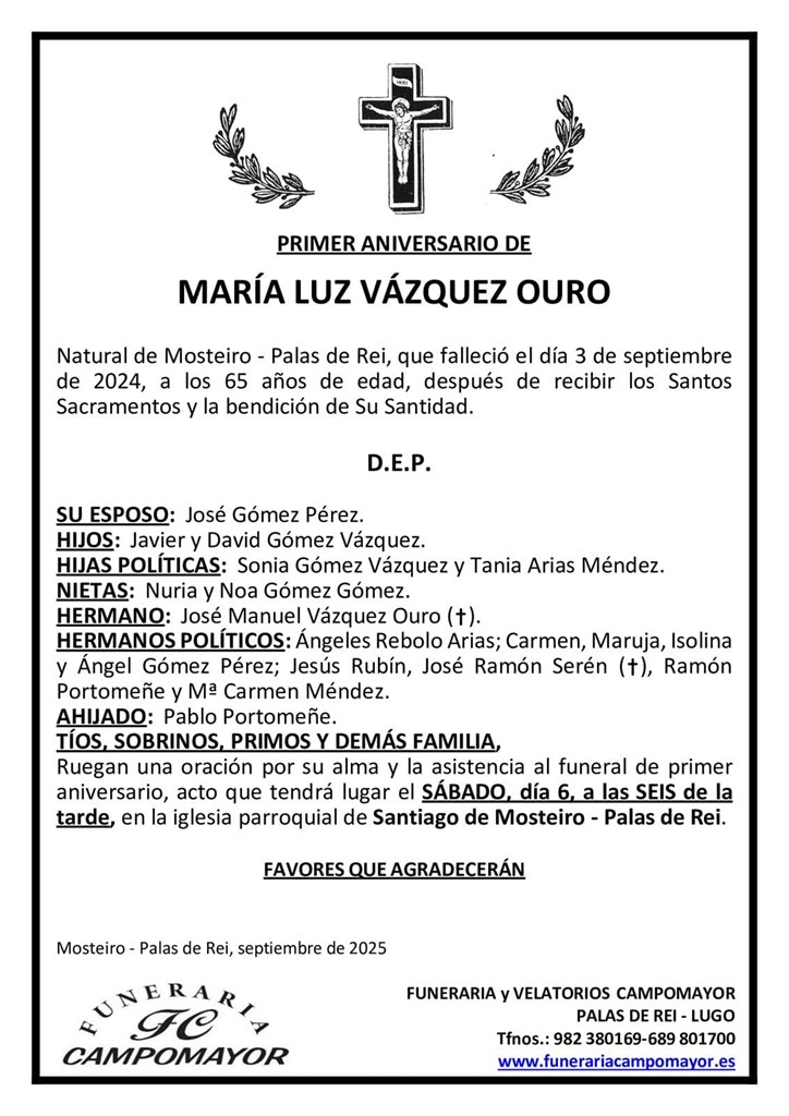 MARÍA LUZ VÁZQUEZ OURO