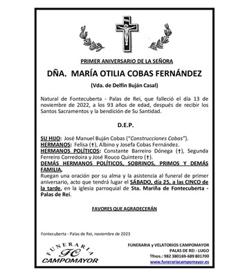 MARÍA OTILIA COBAS FERNÁNDEZ