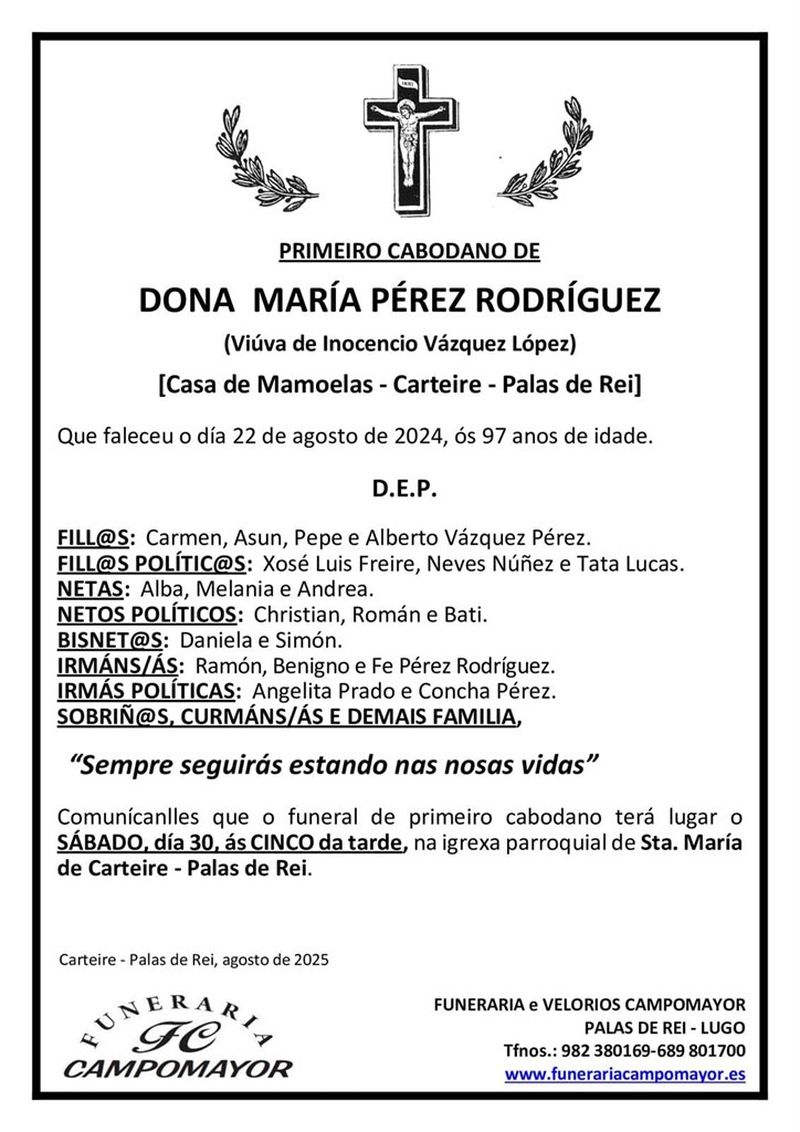 MARÍA PÉREZ RODRÍGUEZ