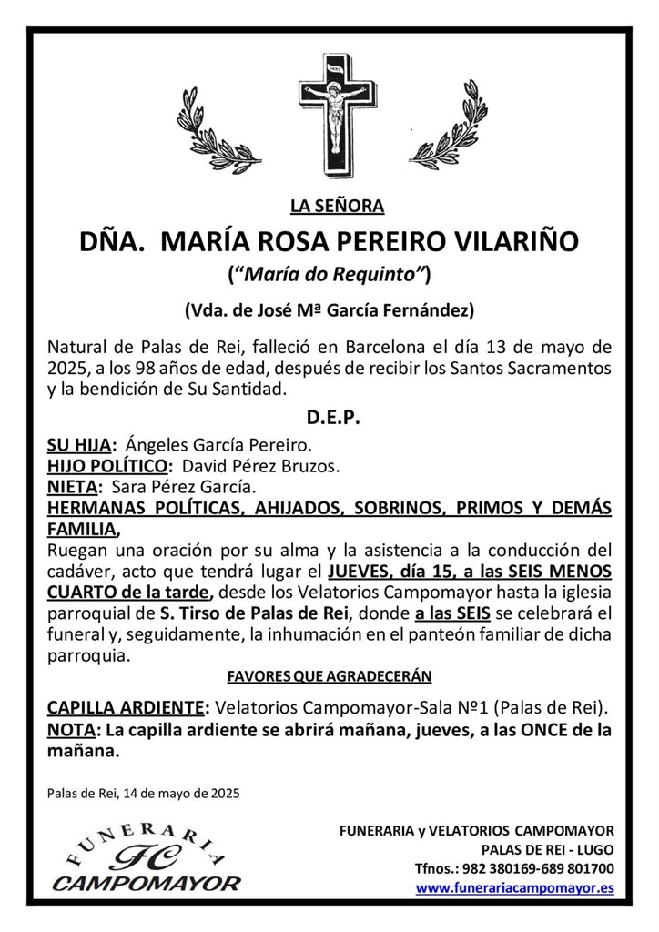 Foto principal MARÍA ROSA PEREIRO VILARIÑO