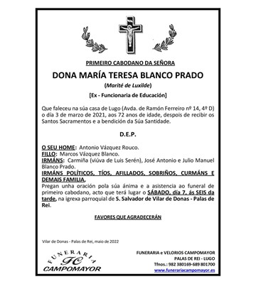 MARÍA TERESA BLANCO PRADO