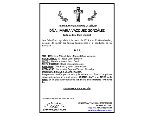 MARÍA VÁZQUEZ GONZÁLEZ