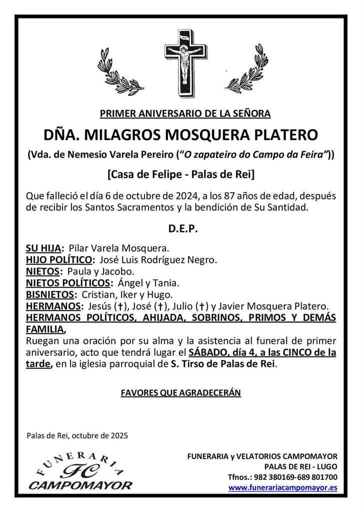 MILAGROS MOSQUERA PLATERO