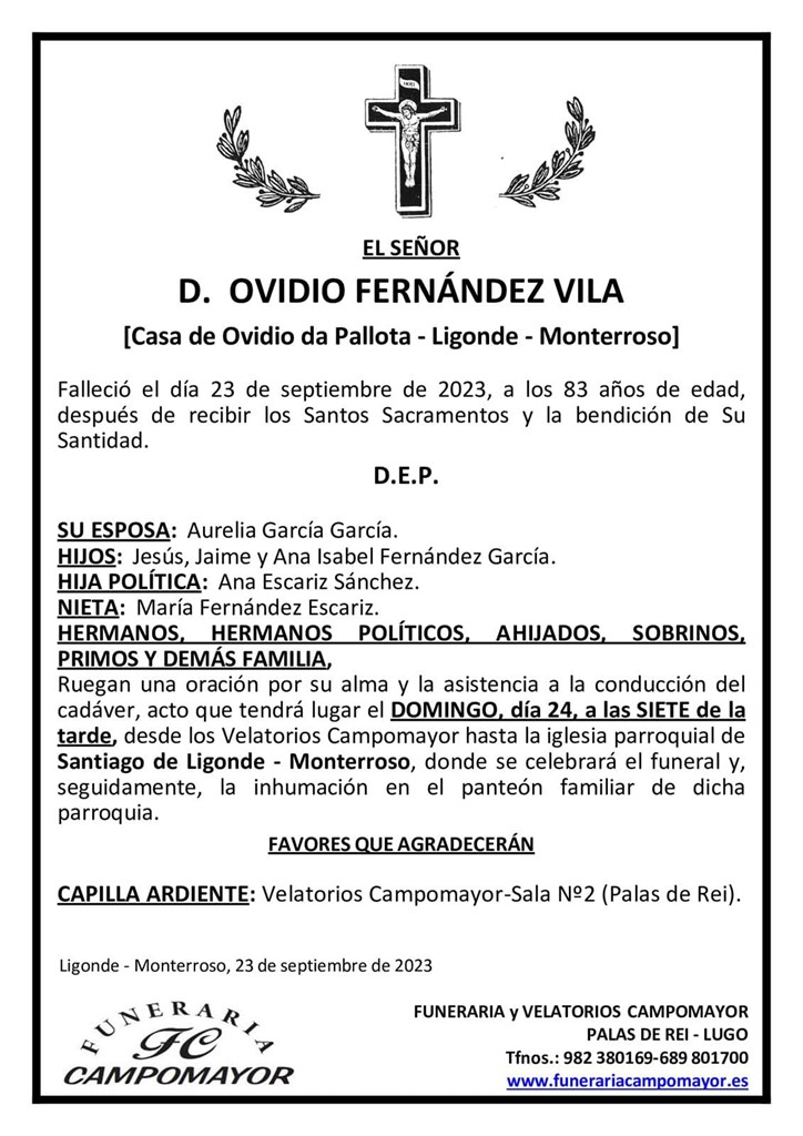 OVIDIO FERNÁNDEZ VILA