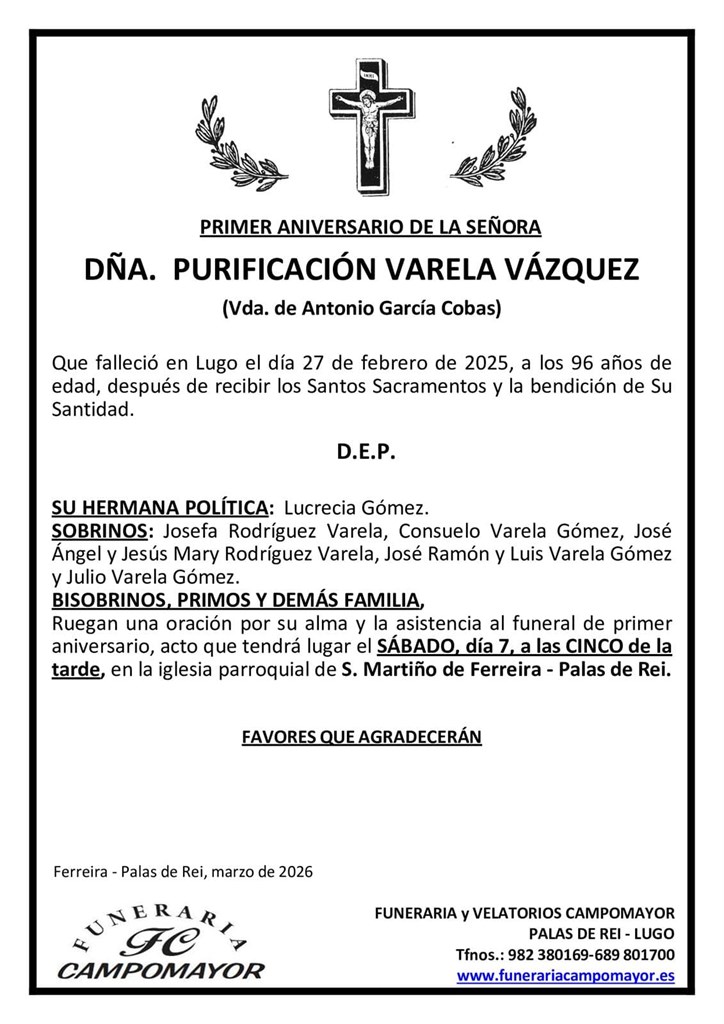 PURIFICACIÓN VARELA VÁZQUEZ