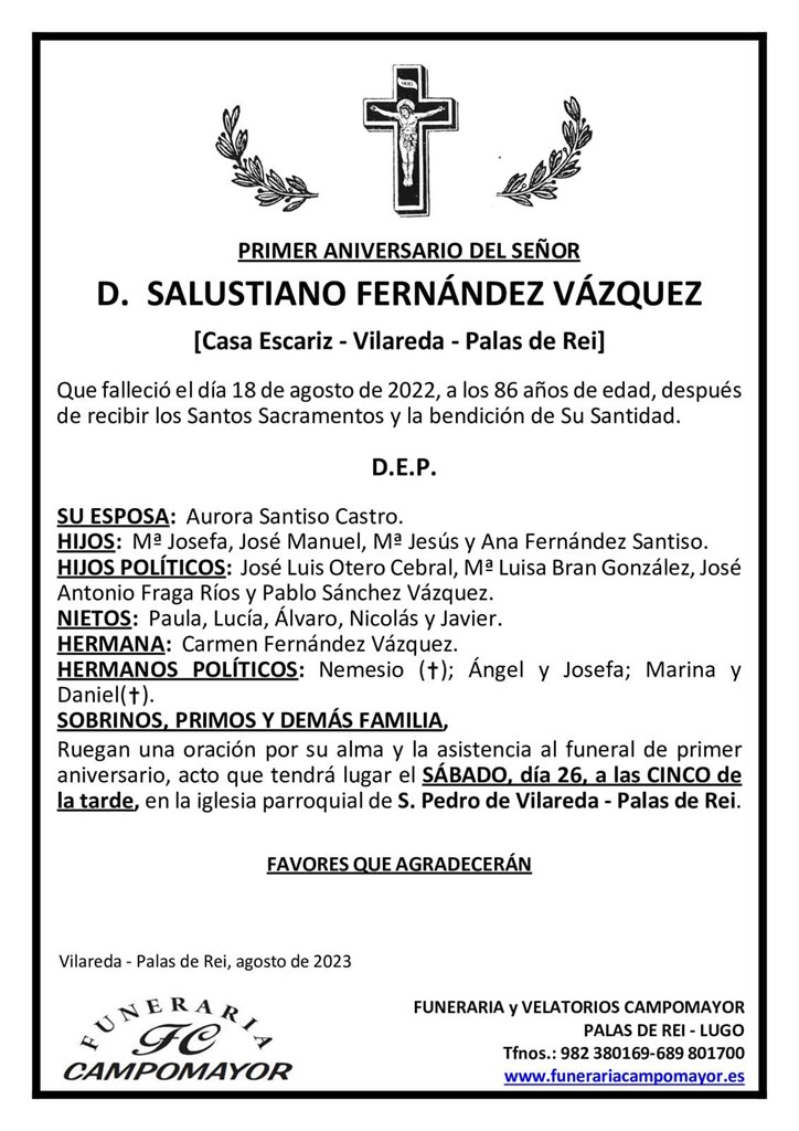 SALUSTIANO FERNÁNDEZ VÁZQUEZ