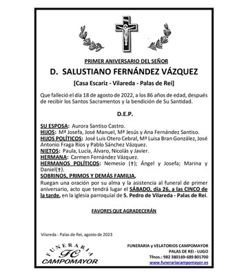 SALUSTIANO FERNÁNDEZ VÁZQUEZ