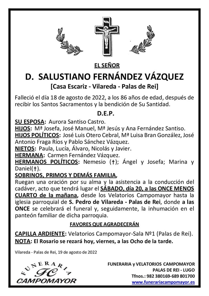 SALUSTIANO FERNÁNDEZ VÁZQUEZ