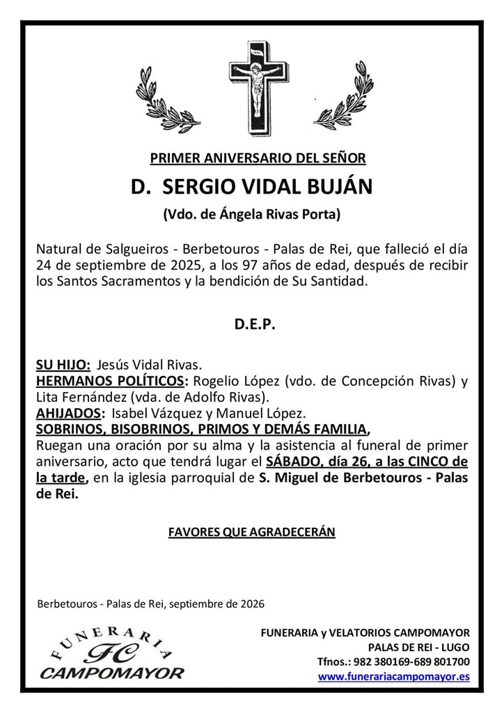 SERGIO VIDAL BUJÁN