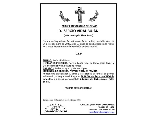 SERGIO VIDAL BUJÁN
