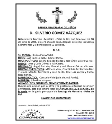 SILVERIO GÓMEZ VÁZQUEZ
