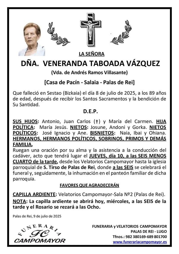 VENERANDA TABOADA VÁZQUEZ
