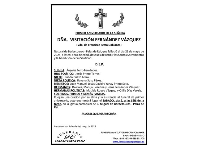 VISITACIÓN FERNÁNDEZ VÁZQUEZ